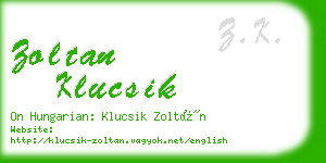 zoltan klucsik business card